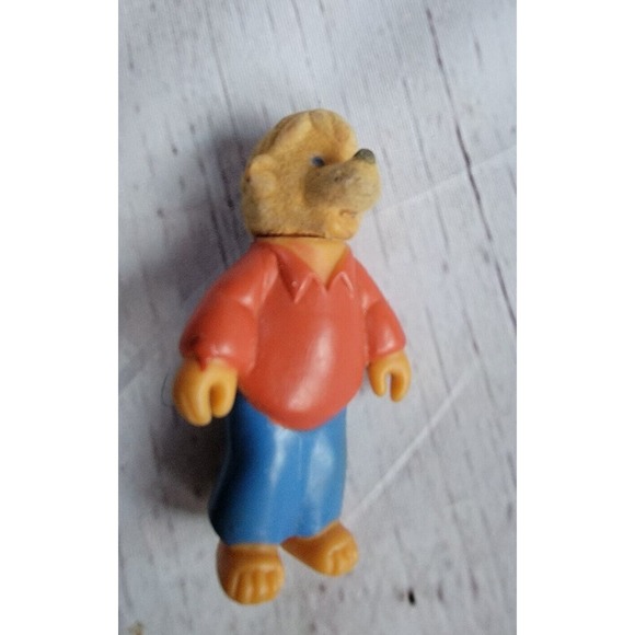 Berenstain Berenstein Bears Brother Bear Flocked Head Vintage Figure 1988 - Picture 1 of 6
